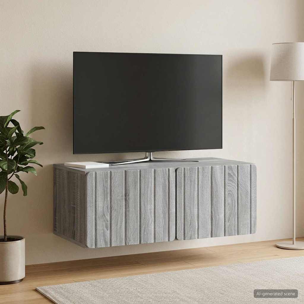 898351_1.jpg vidaXL Nástenná TV skrinka Nástenný Sivá sonoma 78,5 x 41 x 30 cm – Obrázok 1