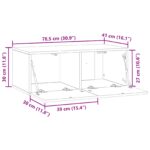 vidaXL Nástenná TV skrinka Nástenný Sivá sonoma 78,5 x 41 x 30 cm – Obrázok 10