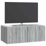 vidaXL Nástenná TV skrinka Nástenný Sivá sonoma 78,5 x 41 x 30 cm – Obrázok 3