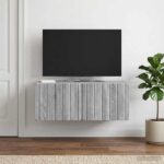 vidaXL Nástenná TV skrinka Nástenný Sivá sonoma 78,5 x 41 x 30 cm – Obrázok 4