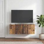 vidaXL Nástenná TV skrinka Nástenný Staré drevo 78,5 x 41 x 30 cm
