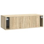 vidaXL Nástenná TV skrinka Dub sonoma 98 x 41 x 30 cm Kompozitné drevo – Obrázok 8