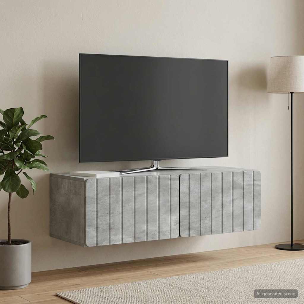898358_1.jpg vidaXL Nástenná TV skrinka Nástenný Betónovo sivá 98 x 41 x 30 cm – Obrázok 1