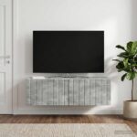 vidaXL Nástenná TV skrinka Nástenný Betónovo sivá 98 x 41 x 30 cm – Obrázok 4