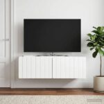 vidaXL Nástenná TV skrinka Biela s vysokým leskom 98 x 41 x 30 cm – Obrázok 4