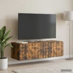 vidaXL Nástenná TV skrinka Dymový dub 98 x 41 x 30 cm Kompozitné drevo