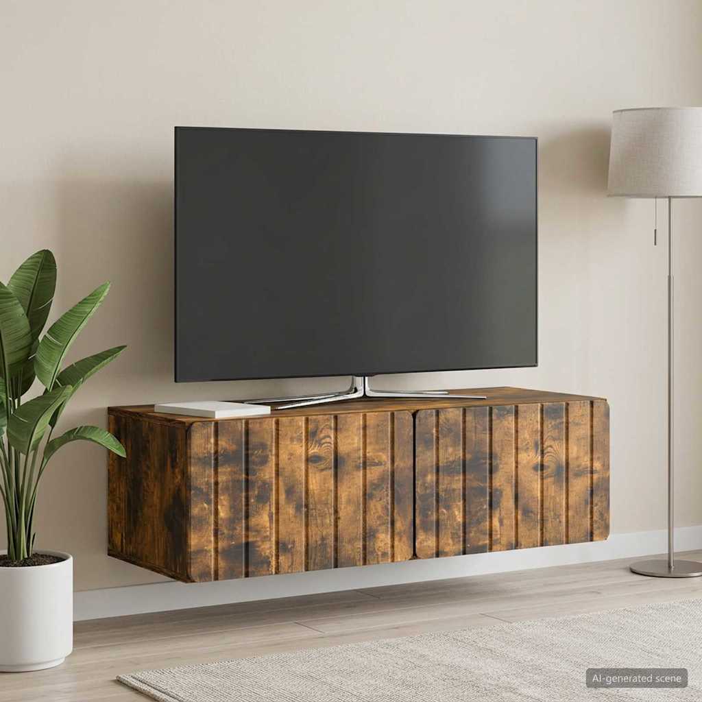 898360_1.jpg vidaXL Nástenná TV skrinka Dymový dub 98 x 41 x 30 cm Kompozitné drevo – Obrázok 1
