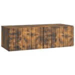 vidaXL Nástenná TV skrinka Dymový dub 98 x 41 x 30 cm Kompozitné drevo – Obrázok 2