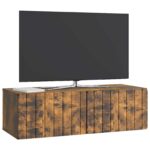 vidaXL Nástenná TV skrinka Dymový dub 98 x 41 x 30 cm Kompozitné drevo – Obrázok 3