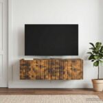 vidaXL Nástenná TV skrinka Dymový dub 98 x 41 x 30 cm Kompozitné drevo – Obrázok 4
