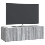 vidaXL Nástenná TV skrinka Nástenný Sivá sonoma 98 x 41 x 30 cm – Obrázok 3