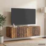 vidaXL Nástenná TV skrinka Nástenný Staré drevo 98 x 41 x 30 cm