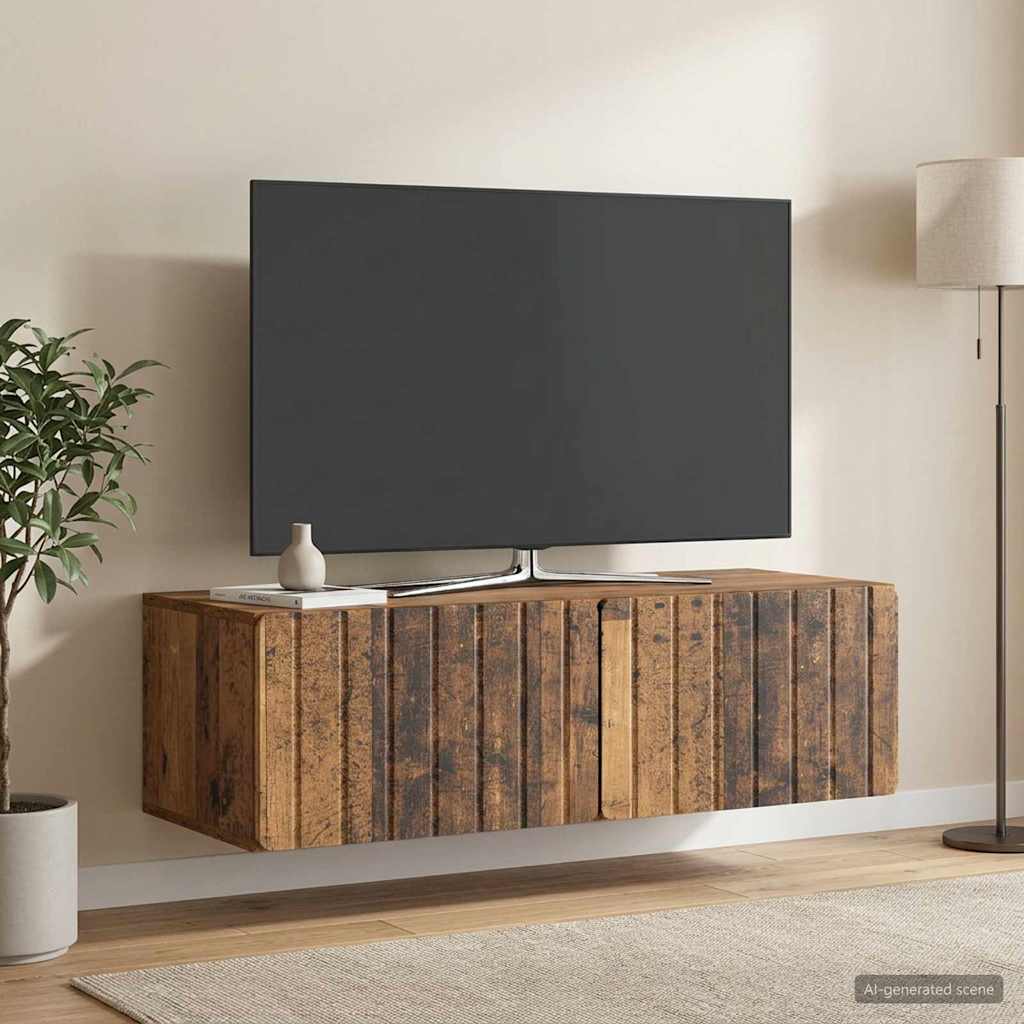 898363_1.jpg vidaXL Nástenná TV skrinka Nástenný Staré drevo 98 x 41 x 30 cm – Obrázok 1
