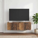 vidaXL Nástenná TV skrinka Nástenný Staré drevo 98 x 41 x 30 cm – Obrázok 4