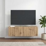 vidaXL Nástenná TV skrinka Nástenný Dub artisan 98 x 41 x 30 cm