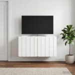 vidaXL Nástenná TV skrinka Biela 59,5 x 31 x 30 cm Kompozitné drevo