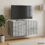 vidaXL Nástenná TV skrinka Nástenný Betónovo sivá 59,5 x 31 x 30 cm