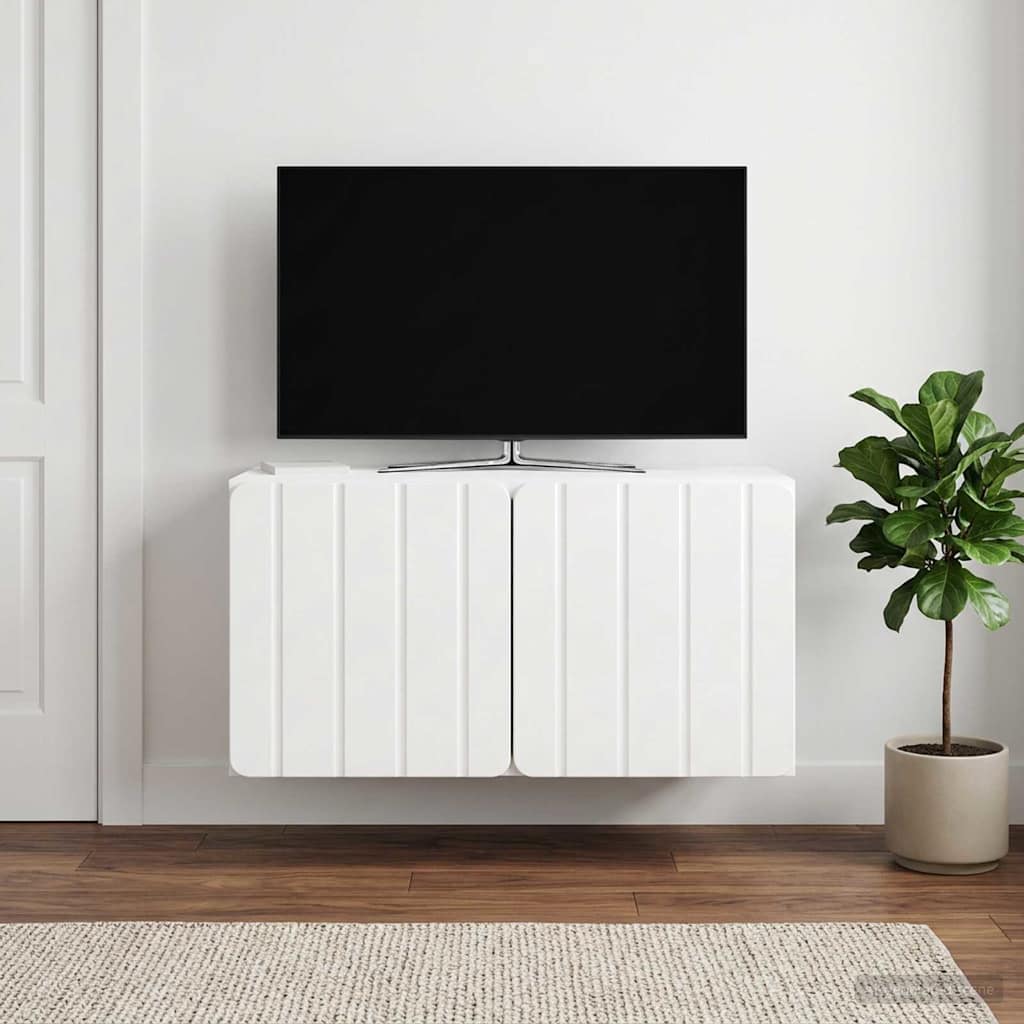 898369_1.jpg vidaXL Nástenná TV skrinka Biela s vysokým leskom 59,5 x 31 x 30 cm – Obrázok 1
