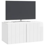 vidaXL Nástenná TV skrinka Biela s vysokým leskom 59,5 x 31 x 30 cm – Obrázok 3