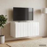 vidaXL Nástenná TV skrinka Biela s vysokým leskom 59,5 x 31 x 30 cm – Obrázok 4