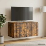 vidaXL Nástenná TV skrinka Nástenný Dymový dub 59,5 x 31 x 30 cm