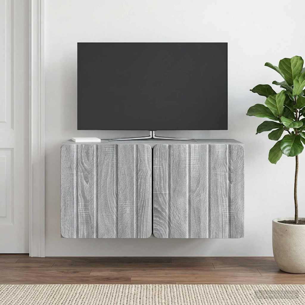 898371_1.jpg vidaXL Nástenná TV skrinka Nástenný Sivá sonoma 59,5 x 31 x 30 cm – Obrázok 1