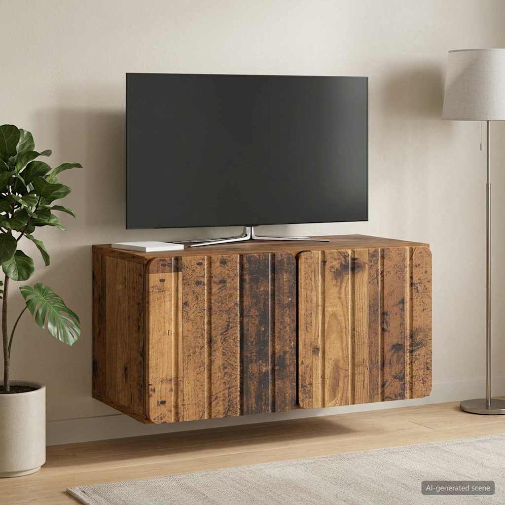 898373_1.jpg vidaXL Nástenná TV skrinka Nástenný Staré drevo 59,5 x 31 x 30 cm – Obrázok 1