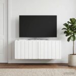 vidaXL Nástenná TV skrinka Biela 78,5 x 31 x 30 cm Kompozitné drevo