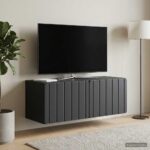 vidaXL Nástenná TV skrinka Čierna 78,5 x 31 x 30 cm Kompozitné drevo – Obrázok 4