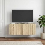 vidaXL Nástenná TV skrinka Nástenný Dub sonoma 78,5 x 31 x 30 cm