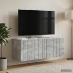 vidaXL Nástenná TV skrinka Nástenný Betónovo sivá 78,5 x 31 x 30 cm