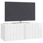 vidaXL Nástenná TV skrinka Biela s vysokým leskom 78,5 x 31 x 30 cm – Obrázok 3