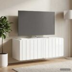 vidaXL Nástenná TV skrinka Biela s vysokým leskom 78,5 x 31 x 30 cm – Obrázok 4