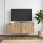 vidaXL Nástenná TV skrinka Nástenný Dub artisan 78,5 x 31 x 30 cm
