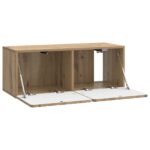 vidaXL Nástenná TV skrinka Nástenný Dub artisan 78,5 x 31 x 30 cm – Obrázok 5