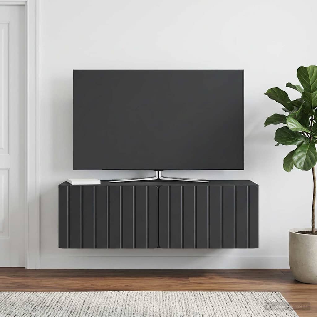 898386_1.jpg vidaXL Nástenná TV skrinka Čierna 98 x 31 x 30 cm Kompozitné drevo – Obrázok 1