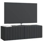 vidaXL Nástenná TV skrinka Čierna 98 x 31 x 30 cm Kompozitné drevo – Obrázok 3