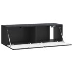 vidaXL Nástenná TV skrinka Čierna 98 x 31 x 30 cm Kompozitné drevo – Obrázok 5