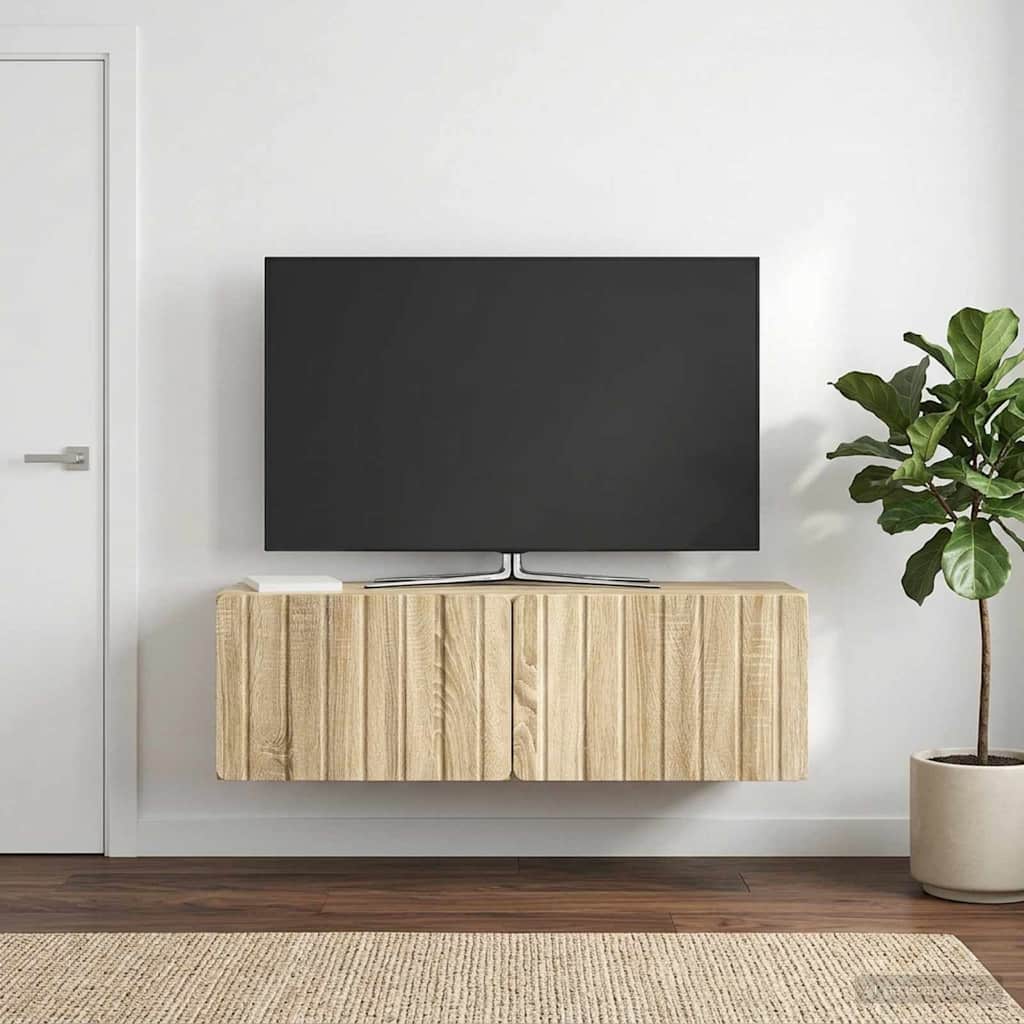 898387_1.jpg vidaXL Nástenná TV skrinka Dub sonoma 98 x 31 x 30 cm Kompozitné drevo – Obrázok 1
