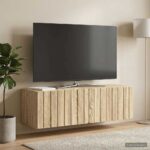 vidaXL Nástenná TV skrinka Dub sonoma 98 x 31 x 30 cm Kompozitné drevo – Obrázok 4