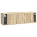 vidaXL Nástenná TV skrinka Dub sonoma 98 x 31 x 30 cm Kompozitné drevo – Obrázok 8