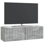 vidaXL Nástenná TV skrinka Nástenný Betónovo sivá 98 x 31 x 30 cm – Obrázok 3