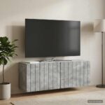 vidaXL Nástenná TV skrinka Nástenný Betónovo sivá 98 x 31 x 30 cm – Obrázok 4