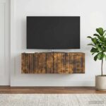 vidaXL Nástenná TV skrinka Dymový dub 98 x 31 x 30 cm Kompozitné drevo