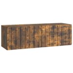 vidaXL Nástenná TV skrinka Dymový dub 98 x 31 x 30 cm Kompozitné drevo – Obrázok 2