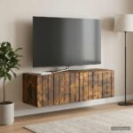 vidaXL Nástenná TV skrinka Dymový dub 98 x 31 x 30 cm Kompozitné drevo – Obrázok 4