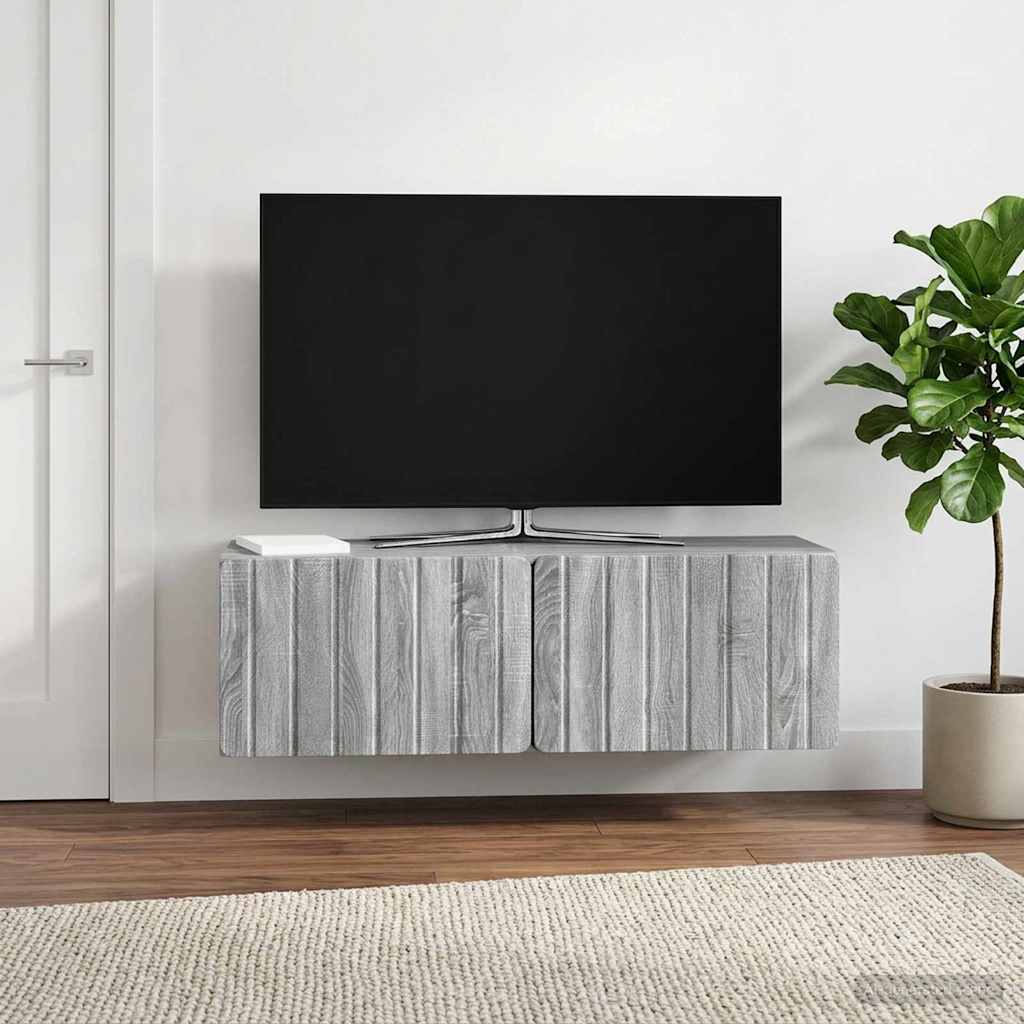 898391_1.jpg vidaXL Nástenná TV skrinka Nástenný Sivá sonoma 98 x 31 x 30 cm – Obrázok 1