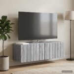 vidaXL Nástenná TV skrinka Nástenný Sivá sonoma 98 x 31 x 30 cm – Obrázok 4