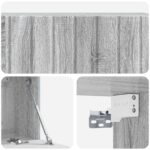 vidaXL Nástenná TV skrinka Nástenný Sivá sonoma 98 x 31 x 30 cm – Obrázok 9