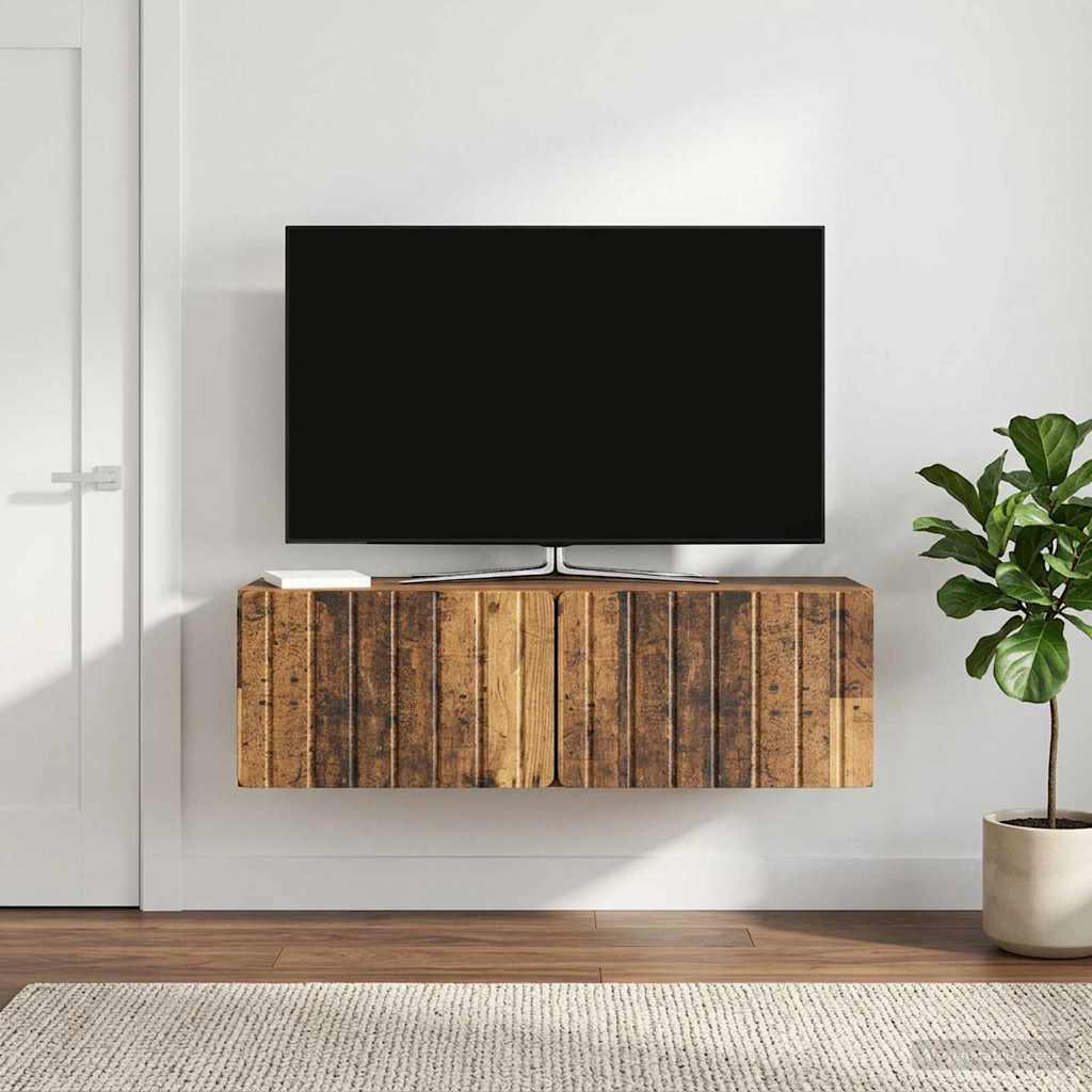 898393_1.jpg vidaXL Nástenná TV skrinka Nástenný Staré drevo 98 x 31 x 30 cm – Obrázok 1